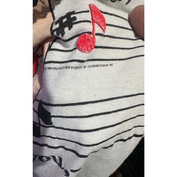 Vintage 1994 Single Stitched Betty Boop Intimates T-shirt One Size Rare Music - Picture 5 of 7